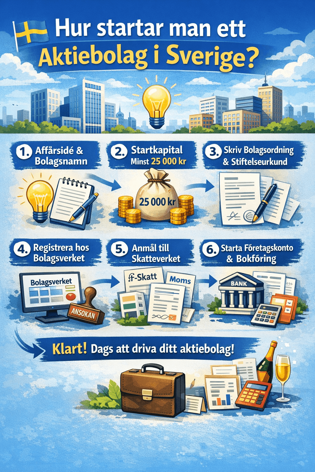 Hur startar man ett aktiebolag i Sverige